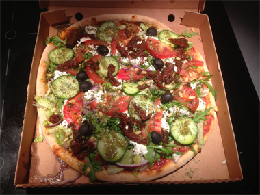 GI-pizza med oxfilé - Bjärreds Pizzeria & Neptuni Grillen, Bjärred