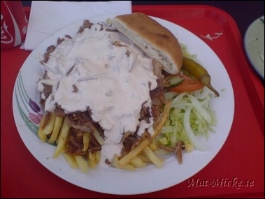 Kebabtallrik med 33 cl dryck- Pizzeria Amigo, Mullsjö (Jönköping)
